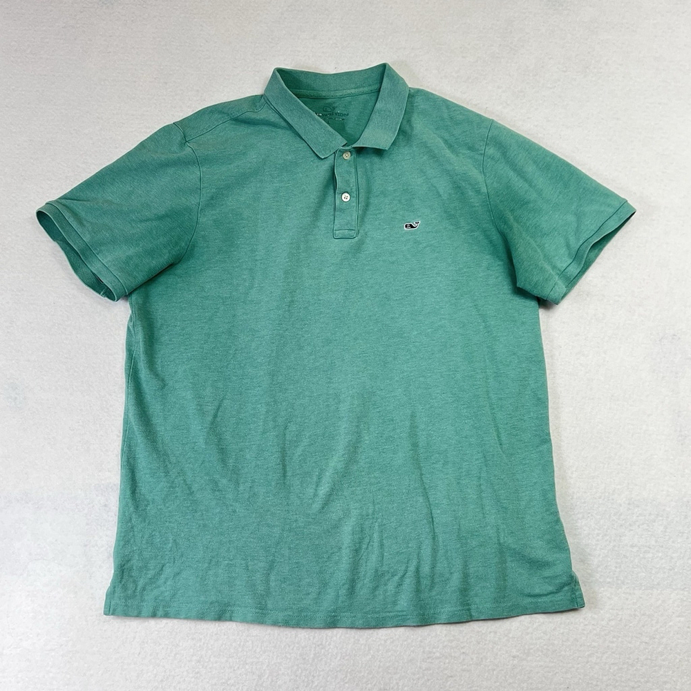 Vineyard Vines Polo Shirt Mens L Short Sleeve Blue Cotton Casual - Picture 2 of 8